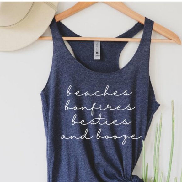NEW Summer Tank Top XL Racerback Style Beach Vacation - Picture 1 of 2
